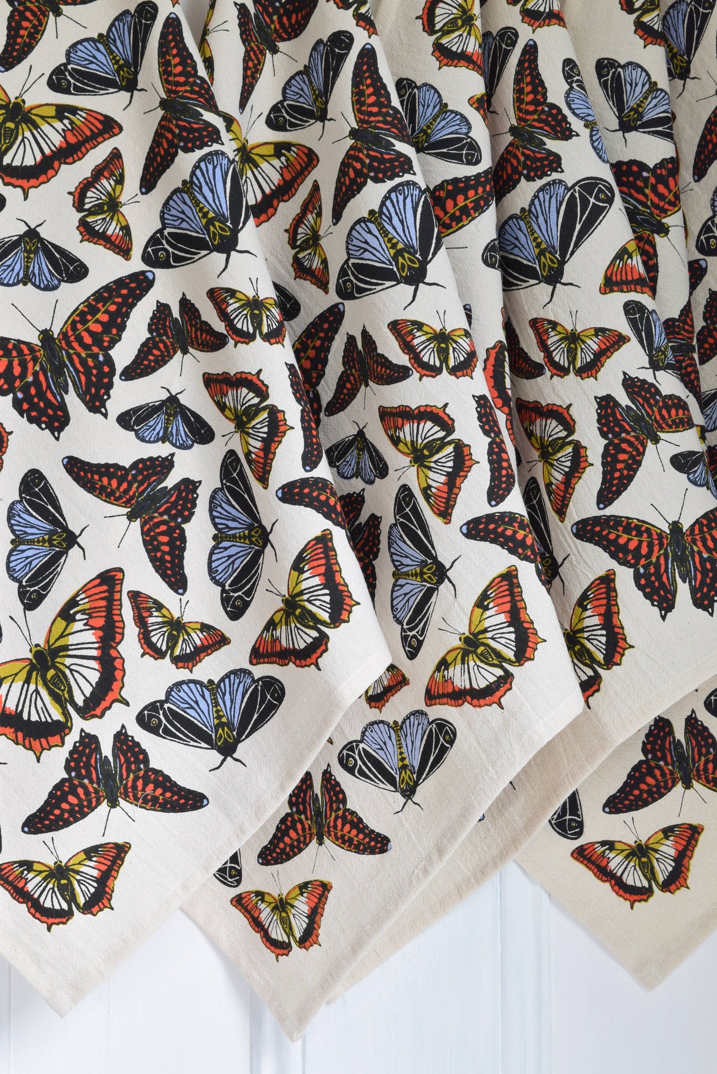 Organic Cotton Butterfly Napkins - 20" x 20" - Blue Orange
