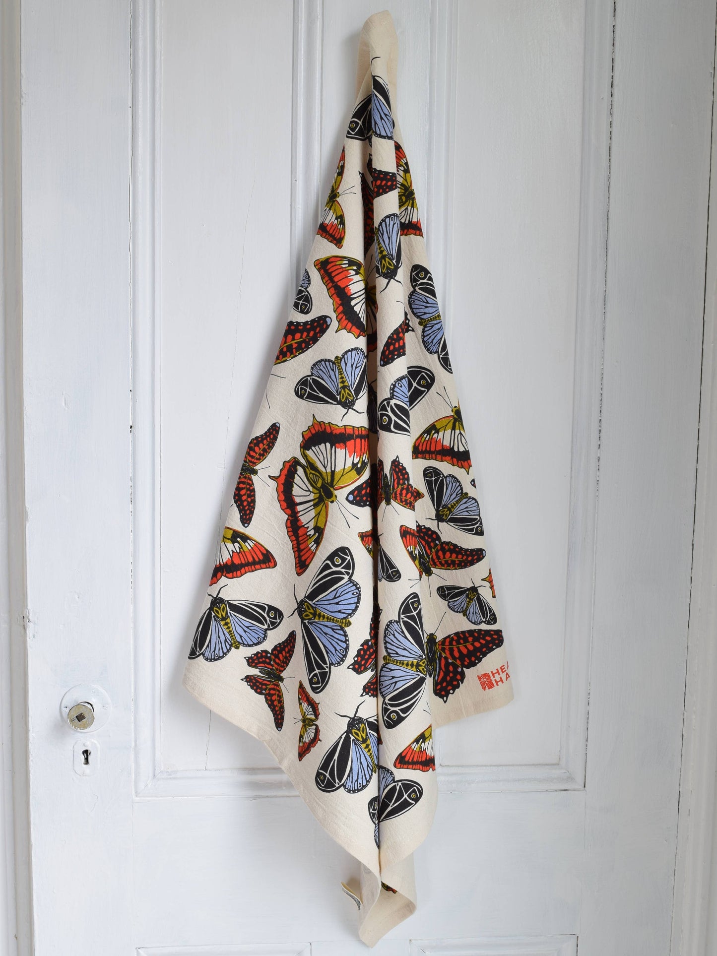 Butterfly Tea Towel - Organic Cotton - Oversized 30 x 30
