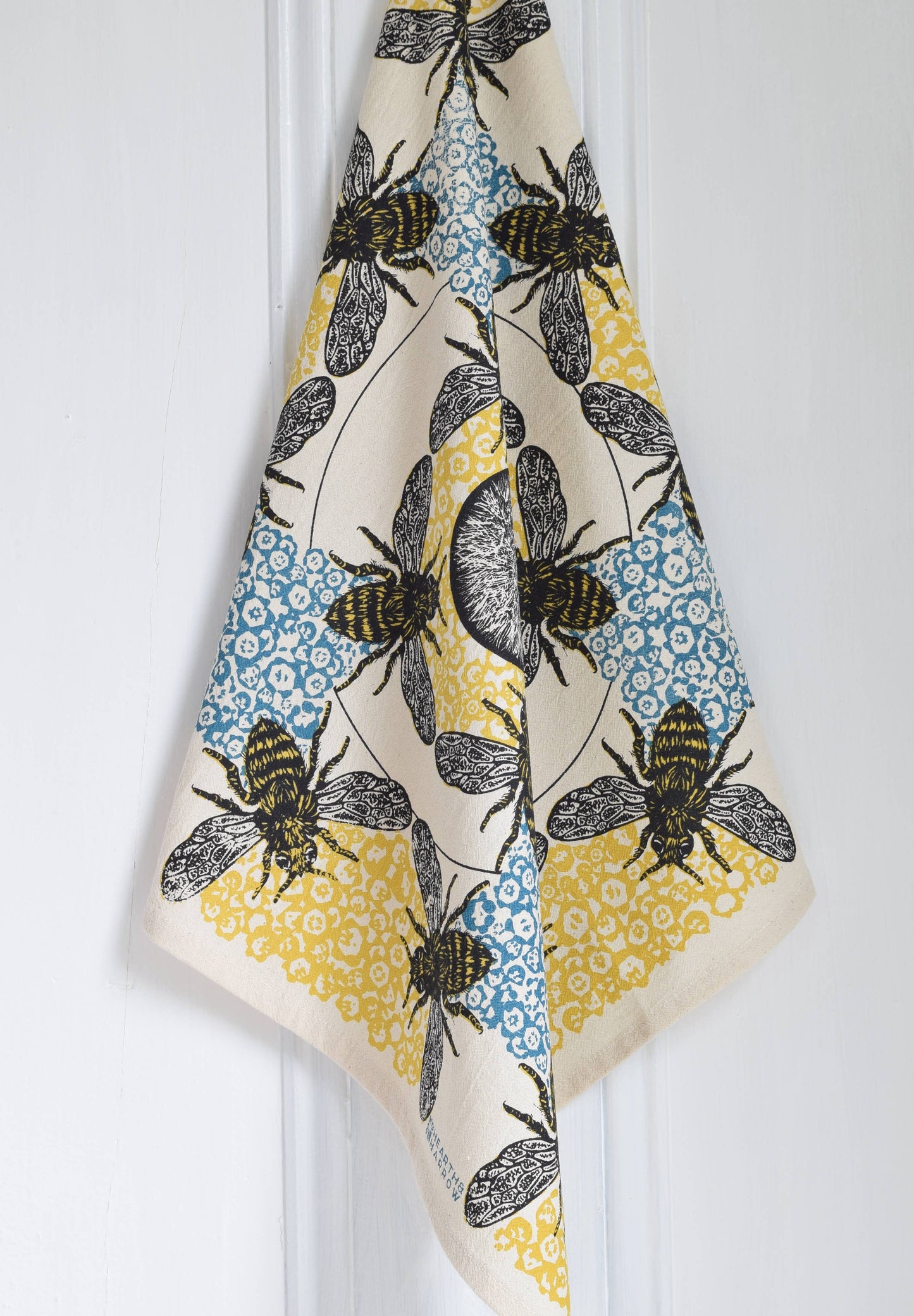 4 Organic Cotton Honeybee Napkins - 20" x 20" - Multicolor