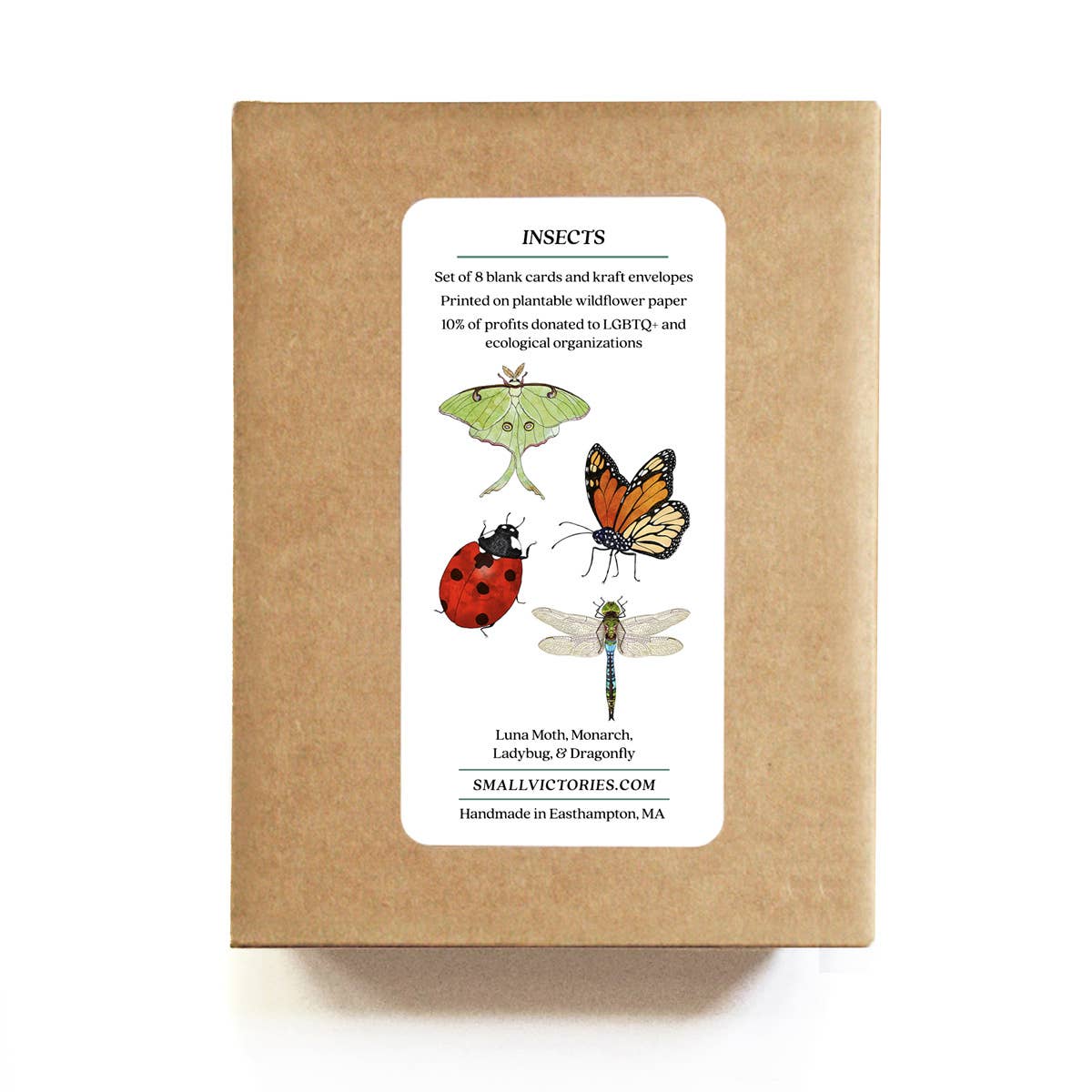 Insect Card Set - Plantable Wildflower Seed Paper: No Front Sleeve
