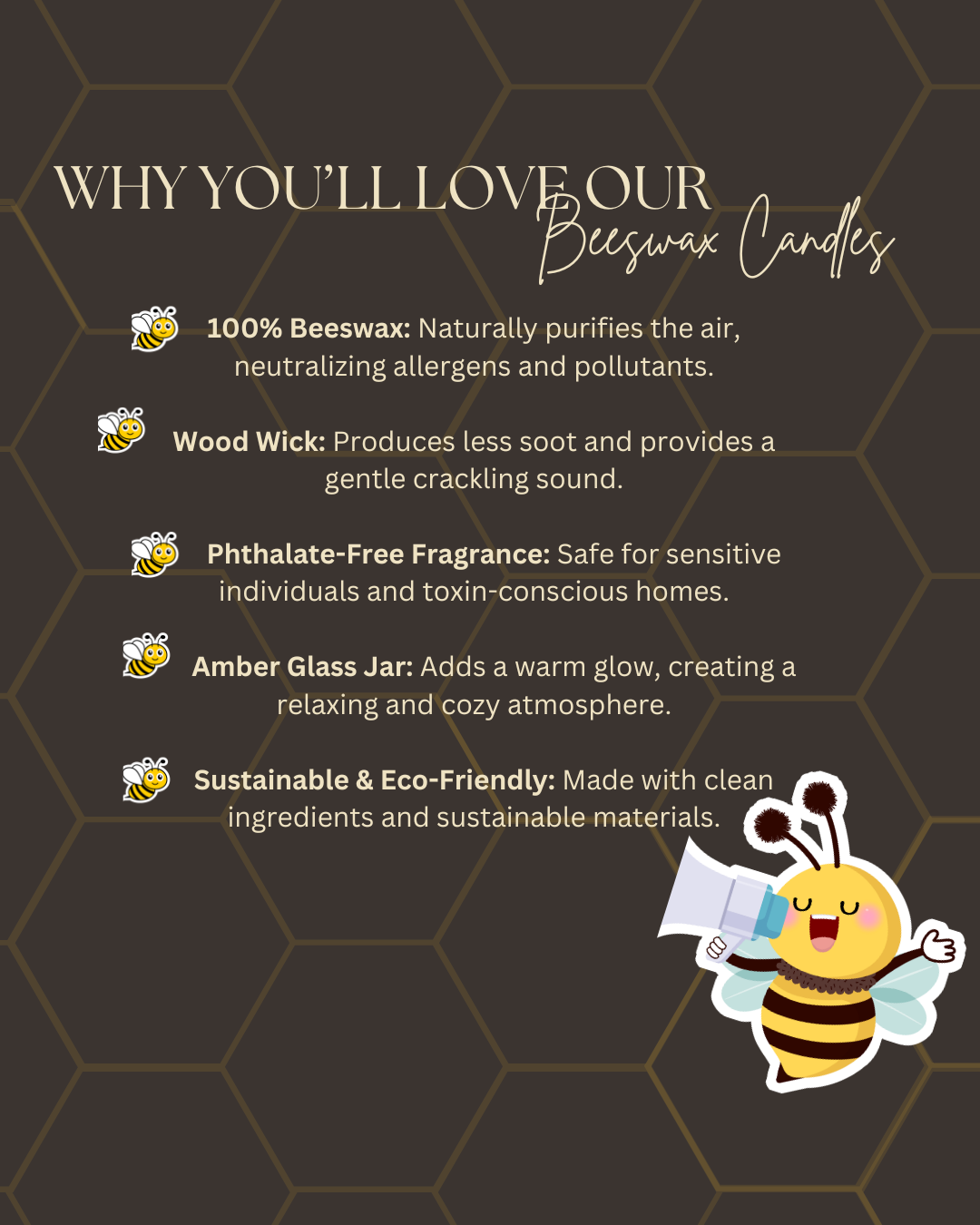 Fog & Fern Beeswax Woodwick Candle: 8 oz. (40 hr burn time)